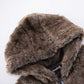 Iron Logo Faux Fur Hood Blouson