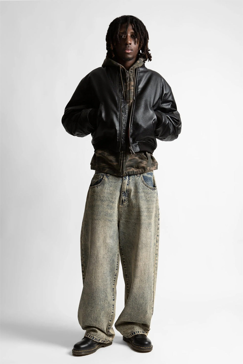 Kingdom Faux Leather Bombers