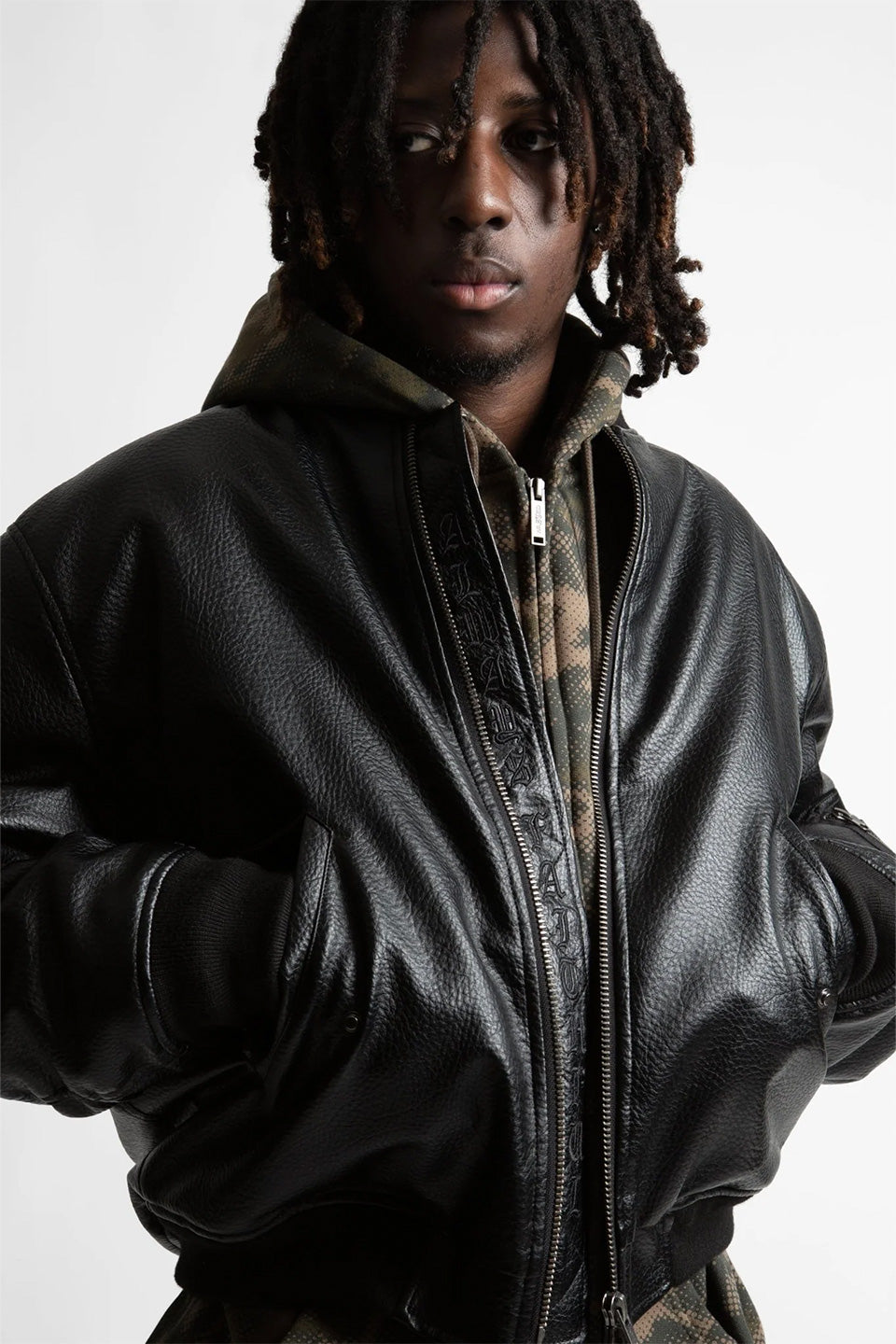 Kingdom Faux Leather Bombers