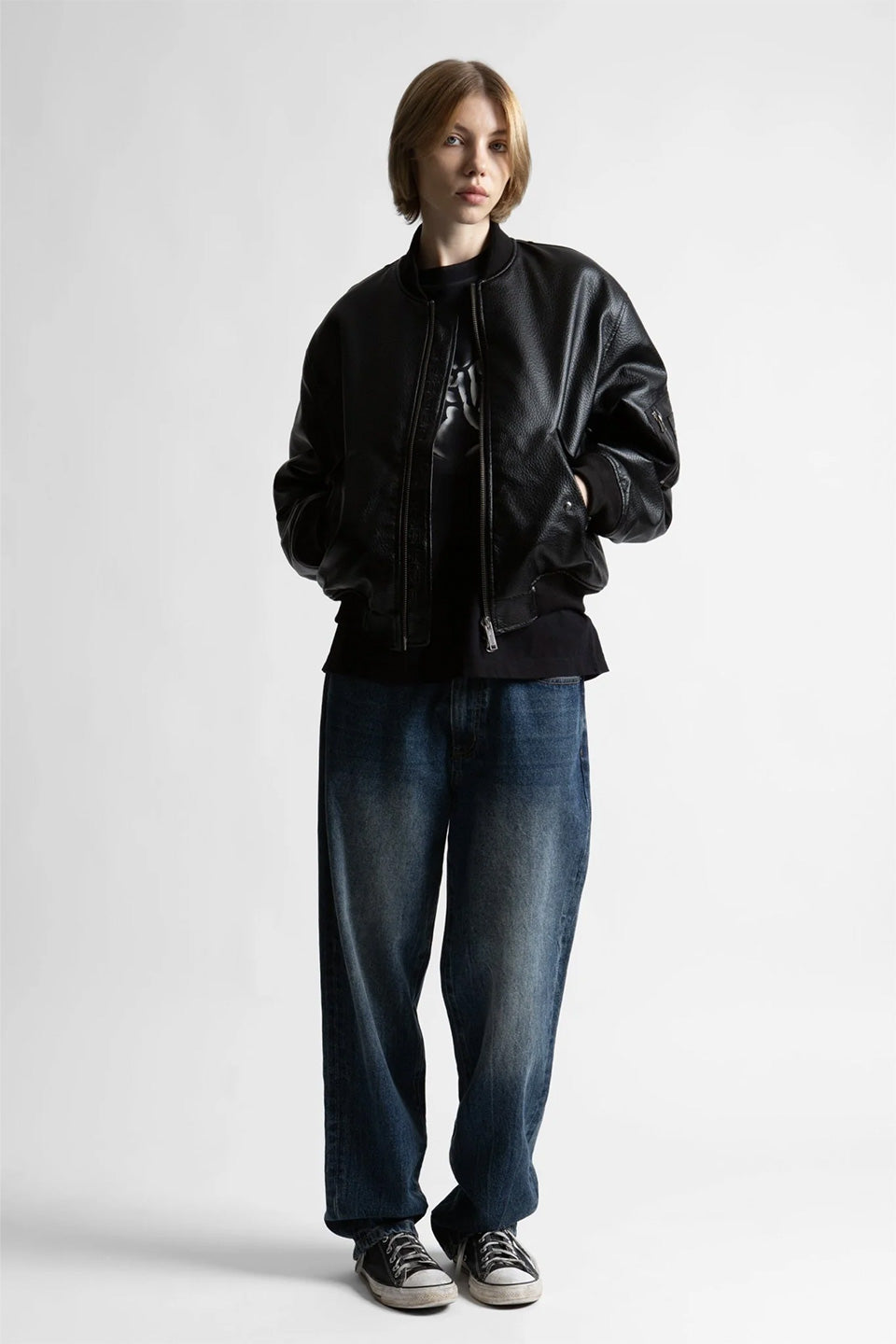 Kingdom Faux Leather Bombers