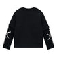 Cursive Rhinestone Layered Long Sleeve