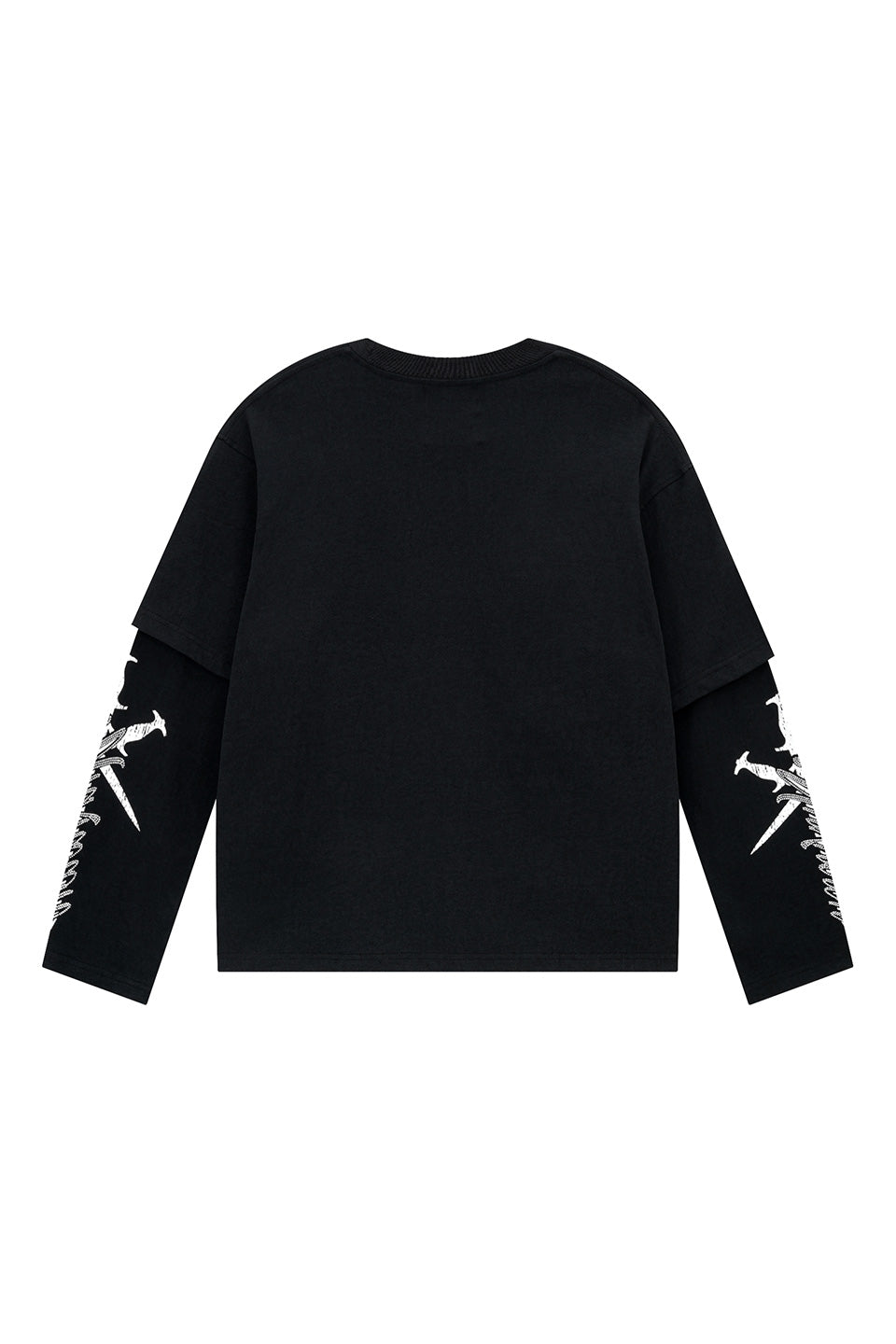 Cursive Rhinestone Layered Long Sleeve