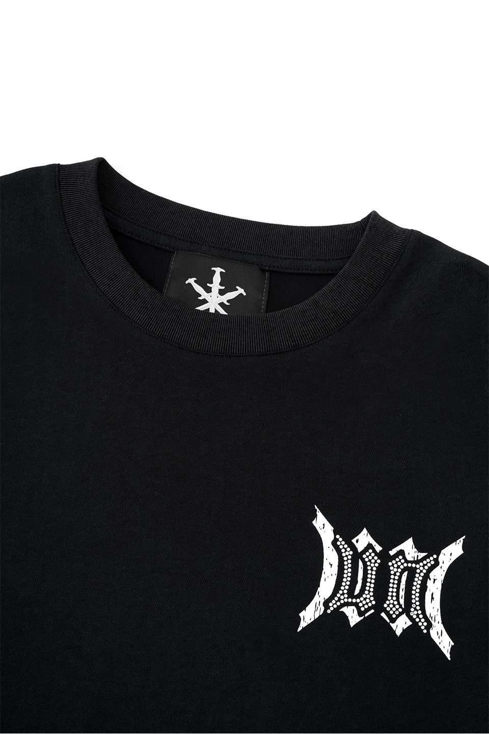 Cursive Rhinestone Layered Long Sleeve