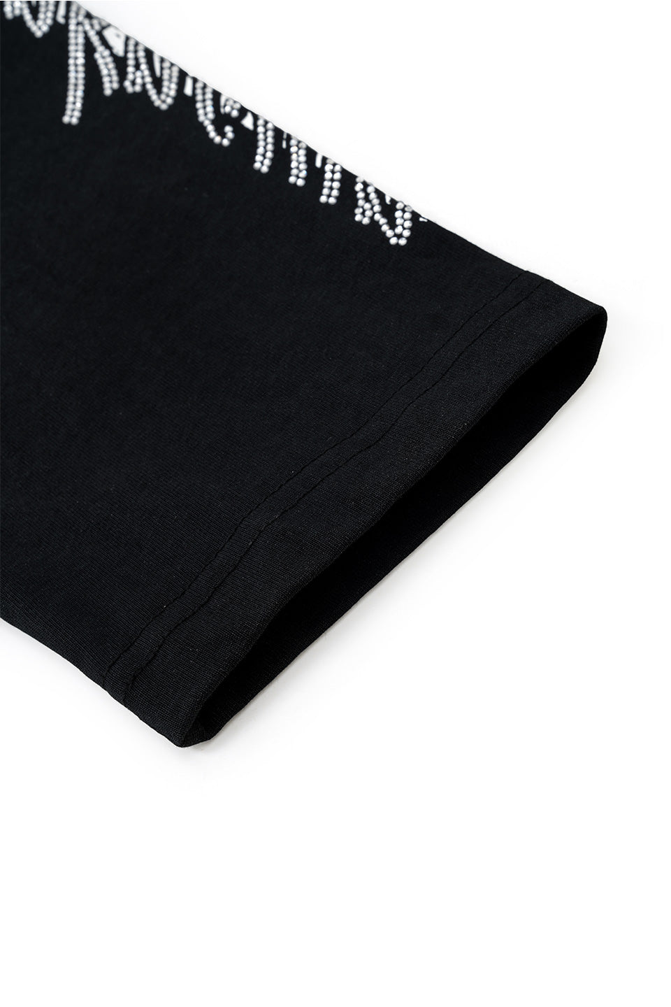 Cursive Rhinestone Layered Long Sleeve