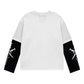 Cursive Rhinestone Layered Long Sleeve