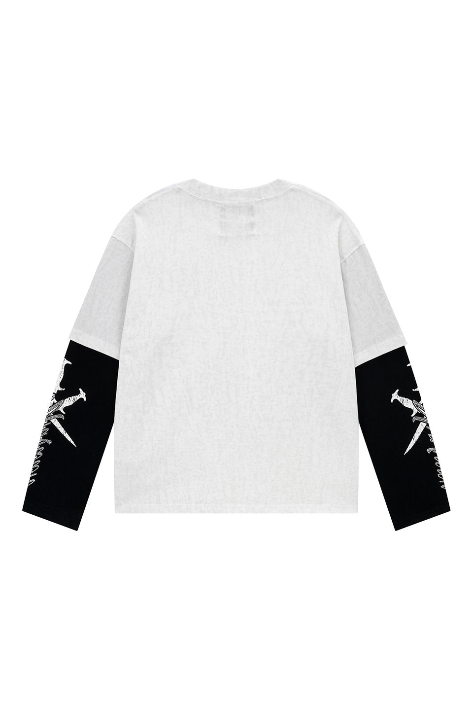 Cursive Rhinestone Layered Long Sleeve