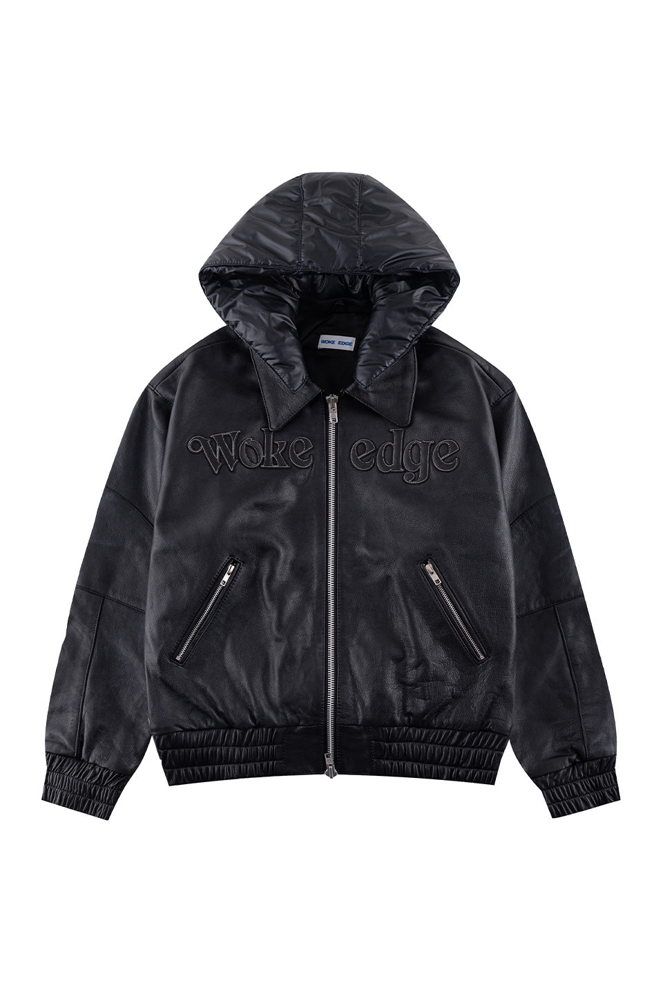 Leather Tech Bomber Jacket