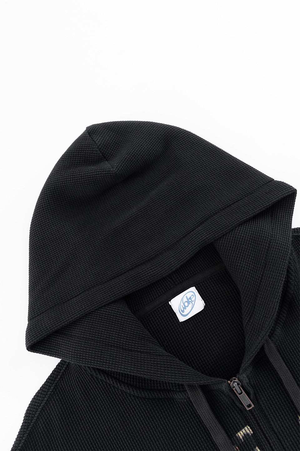 Leopard Circle Logo Thermal Zip Hoodie