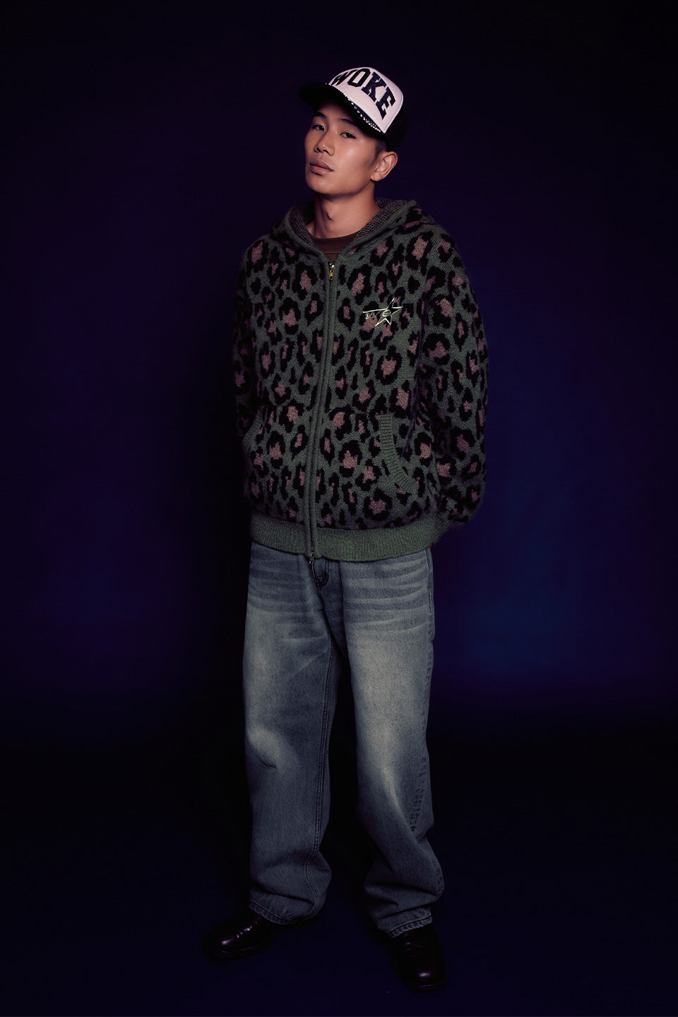 Leoparad Mohair Zip Knit