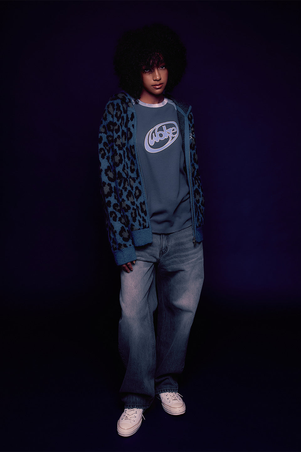 Leoparad Mohair Zip Knit