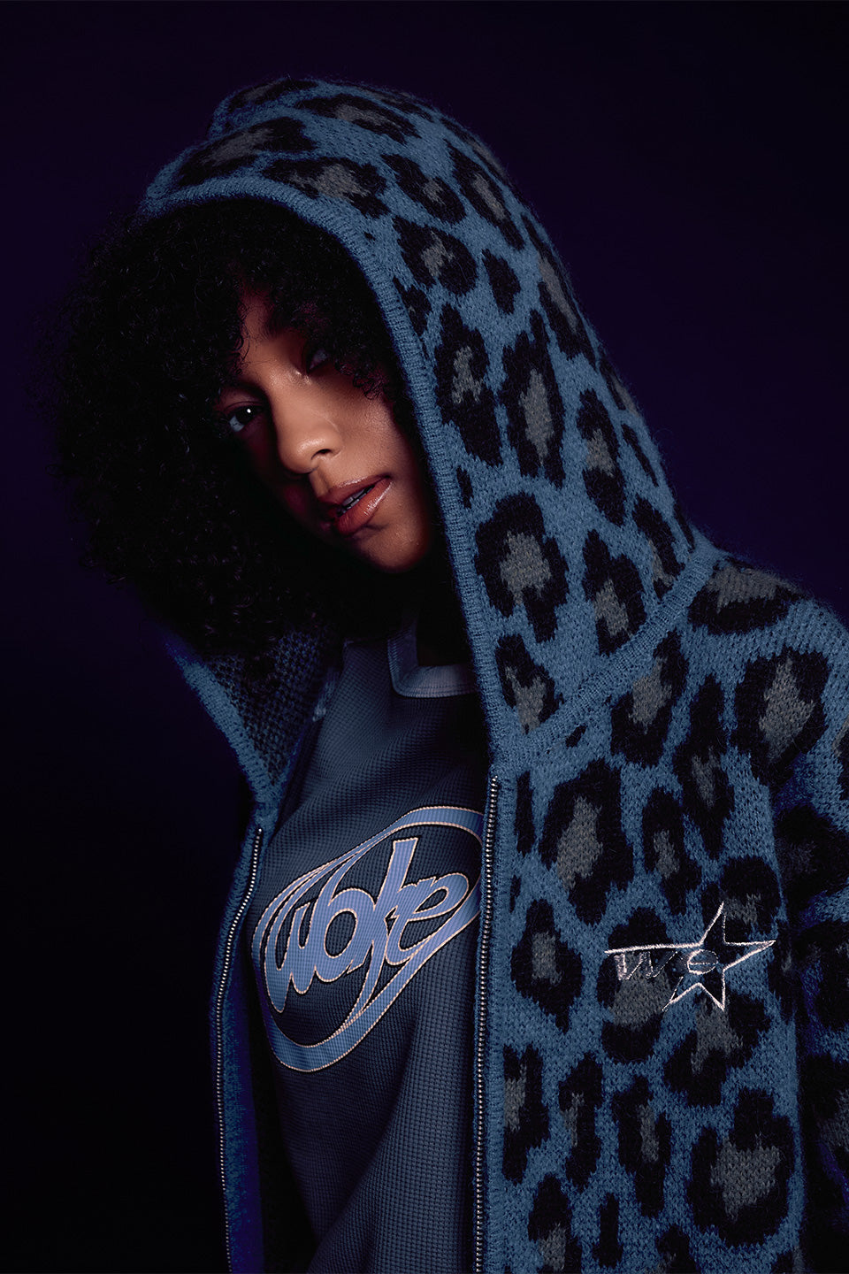 Leoparad Mohair Zip Knit
