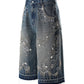 Luminous Dawn Rhinestone Cropped Jeans