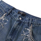 Luminous Dawn Rhinestone Cropped Jeans