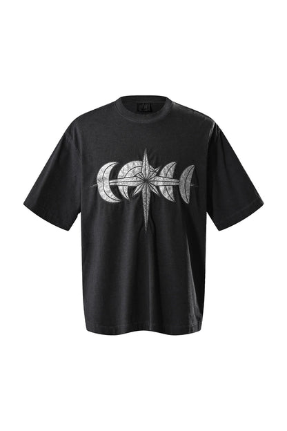 Luminous Night Leather Patch Tee