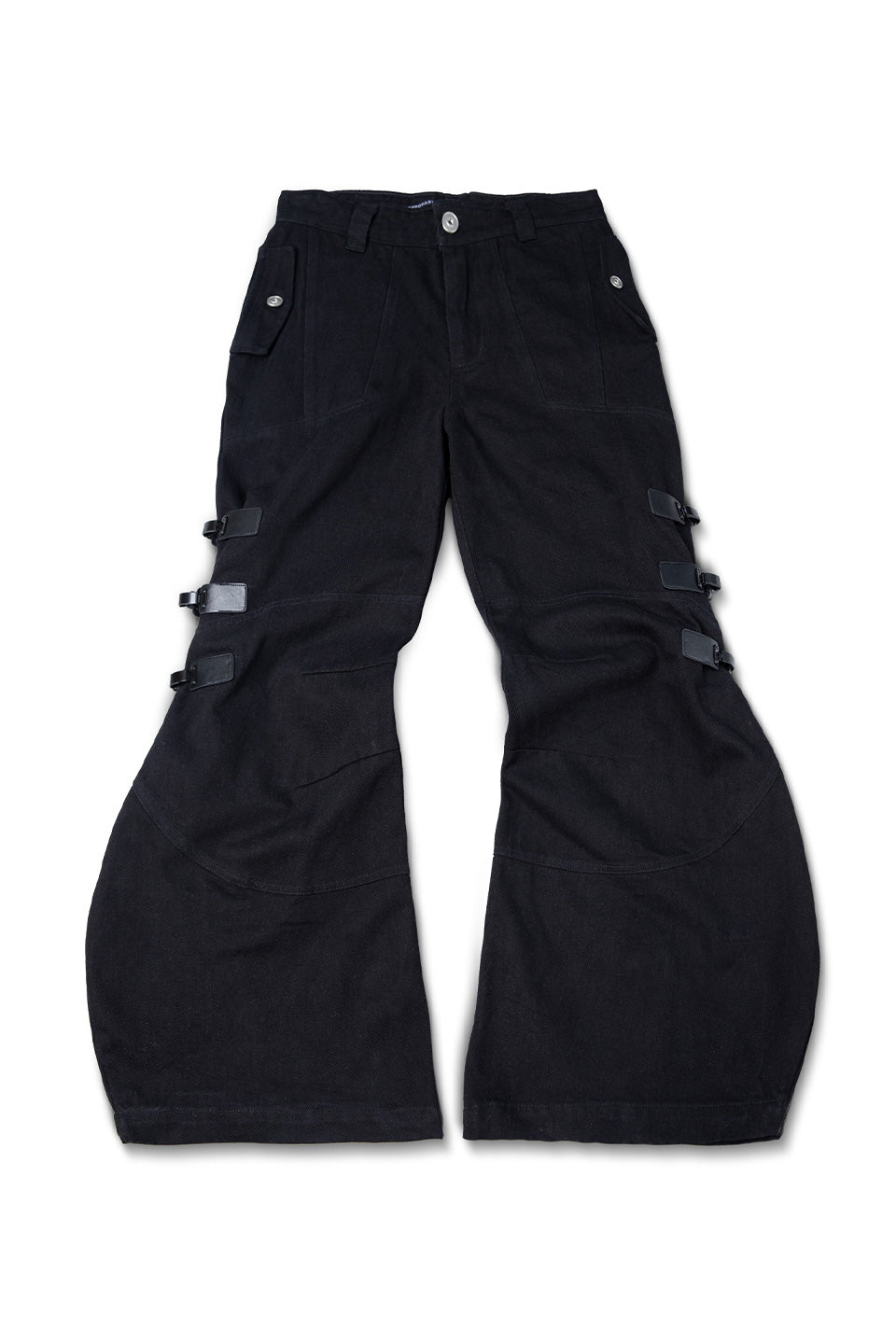 Multi Buckle Denim Pants