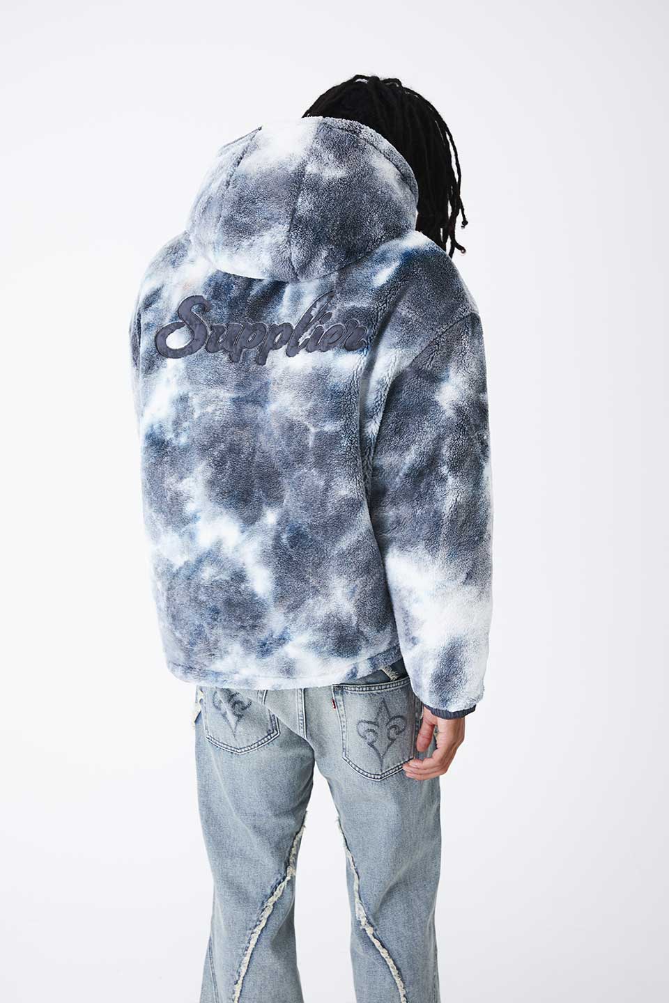 Marble Faux Fur Jacket