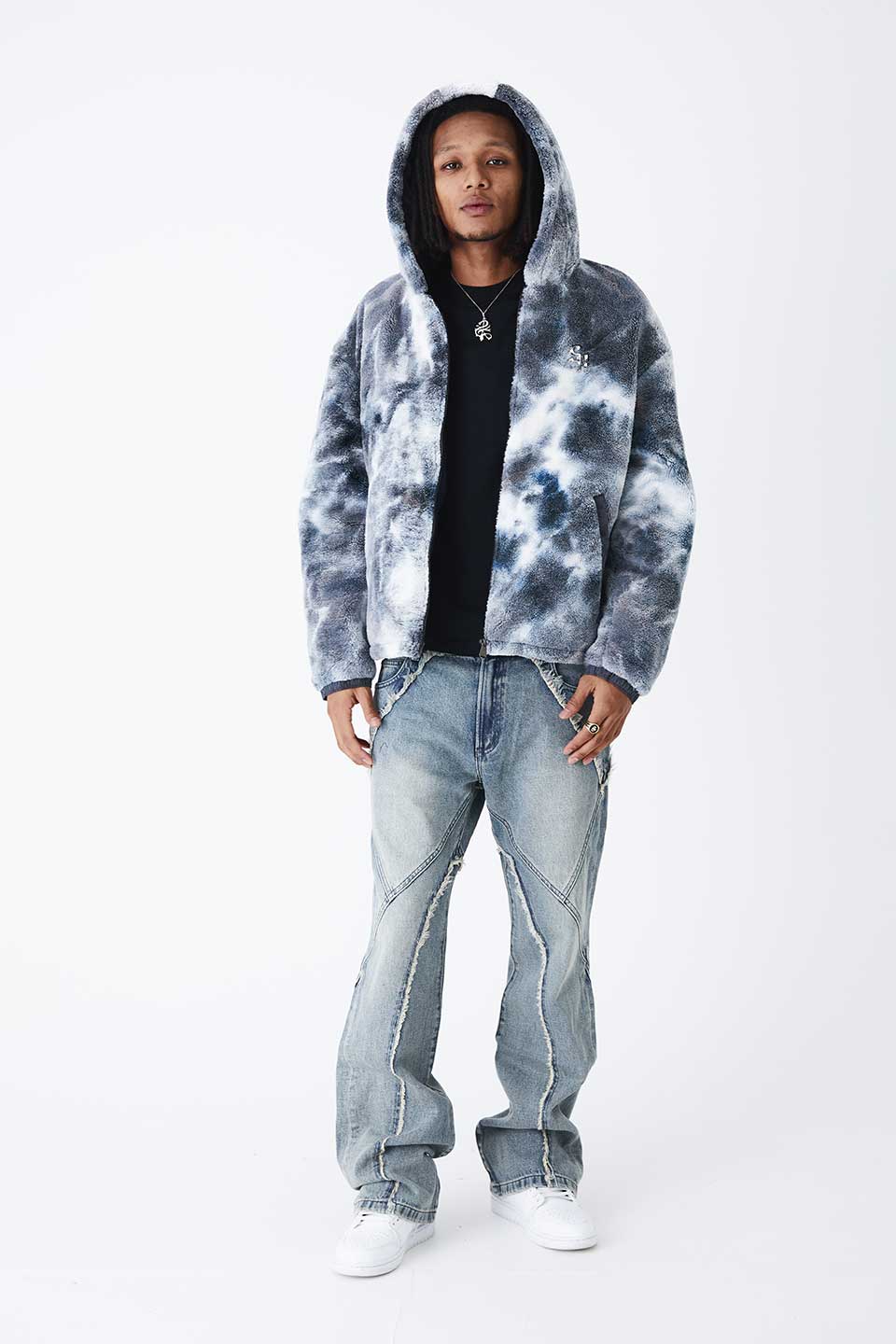 Marble Faux Fur Jacket