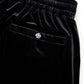 Micro Cross Rhinestone Velour Track Pants