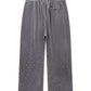 Micro Cross Rhinestone Velour Track Pants