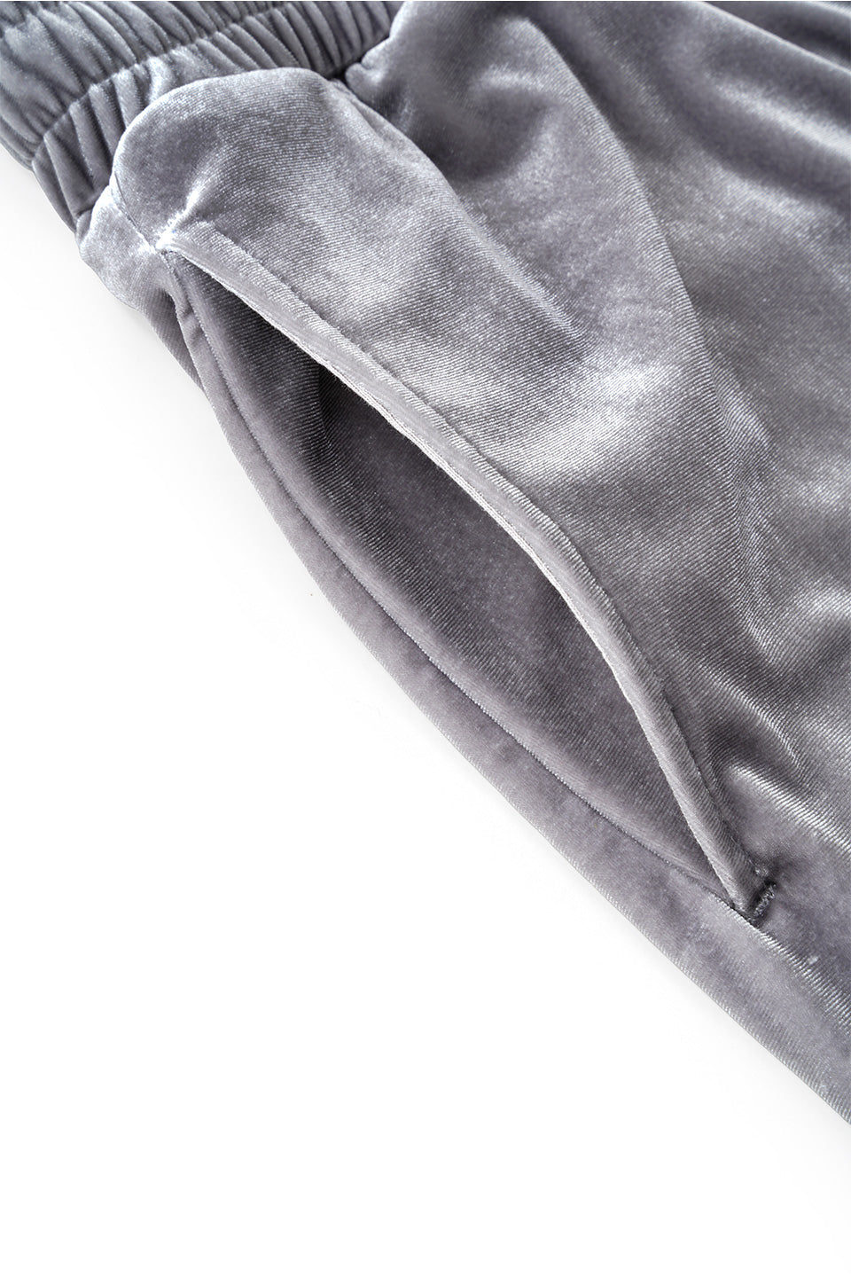 Micro Cross Rhinestone Velour Track Pants