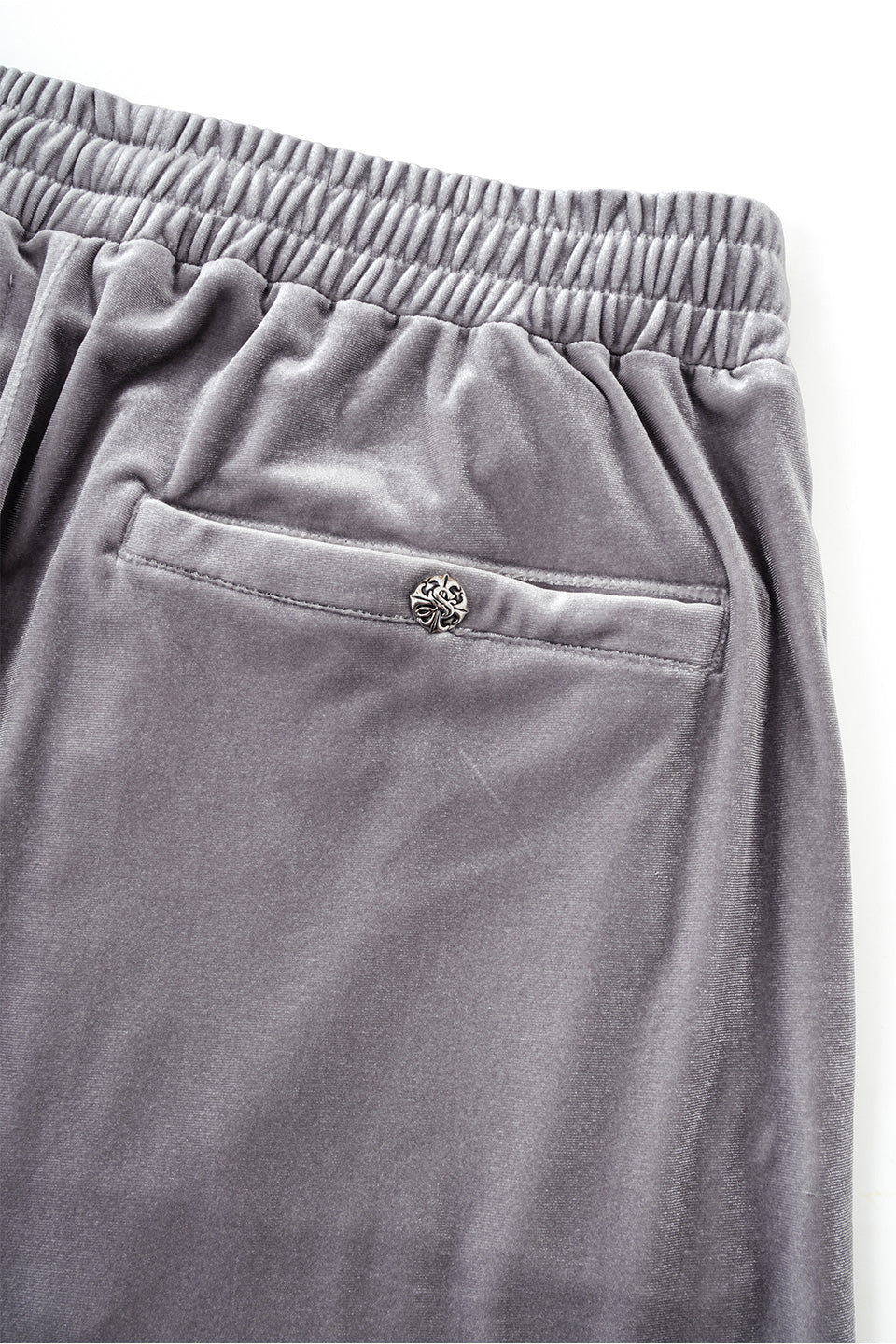 Micro Cross Rhinestone Velour Track Pants