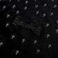 Micro Cross Rhinestone Velour Zip Hoodie