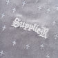 Micro Cross Rhinestone Velour Zip Hoodie