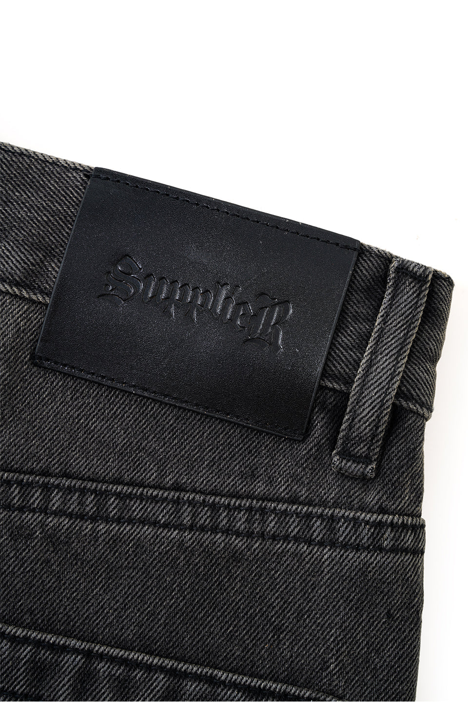 【I don't go to the moon】Moon Rhinestone Baggy Denim Shorts