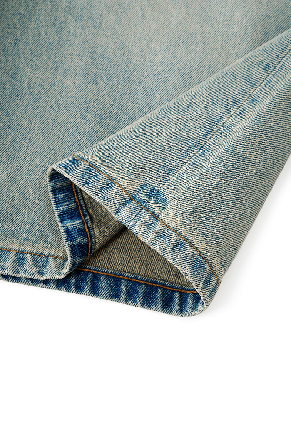 【I don't go to the moon】Moon Rhinestone Baggy Denim Shorts