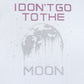 【I don't go to the moon】 Moon Rhinestone Tee - Oversize Fit