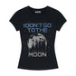 【I don't go to the moon】Moon Rhinestone Tee - Tight Fit - Black&White Set