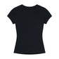 【I don't go to the moon】Moon Rhinestone Tee - Tight Fit - Black&White Set