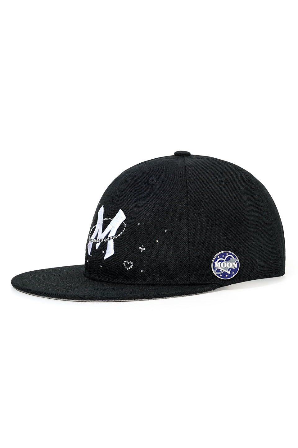 【I don't go to the moon】Moon Rhinestone Baseball Cap