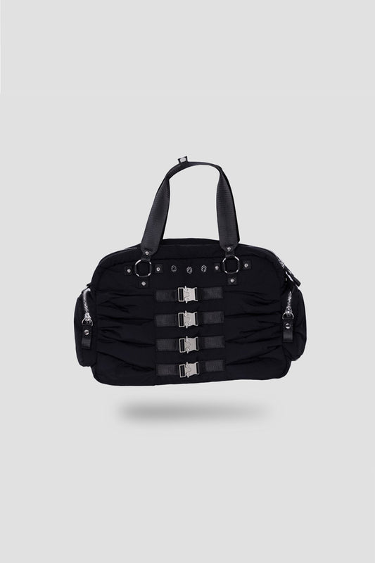 Multi Buckle Padded Boston Bag