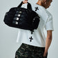 Multi Buckle Padded Boston Bag