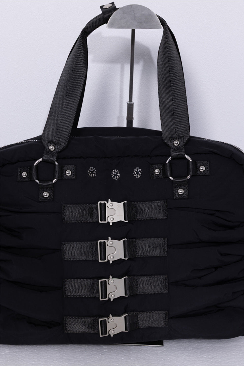 Multi Buckle Padded Boston Bag