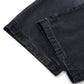 Multiple Cross Leather Patch Baggy Denim