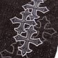 Multiple Cross Leather Patch Baggy Denim