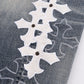 Multiple Cross Leather Patch Baggy Denim