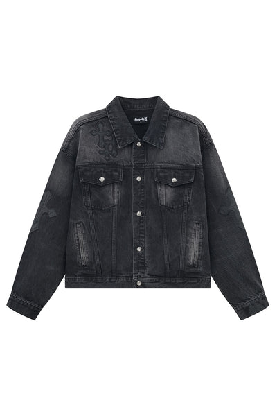 Multiple Cross Leather Patch Denim Jacket｜SUPPLIER｜デニムジャケット