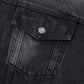Multiple Cross Leather Patch Denim Jacket