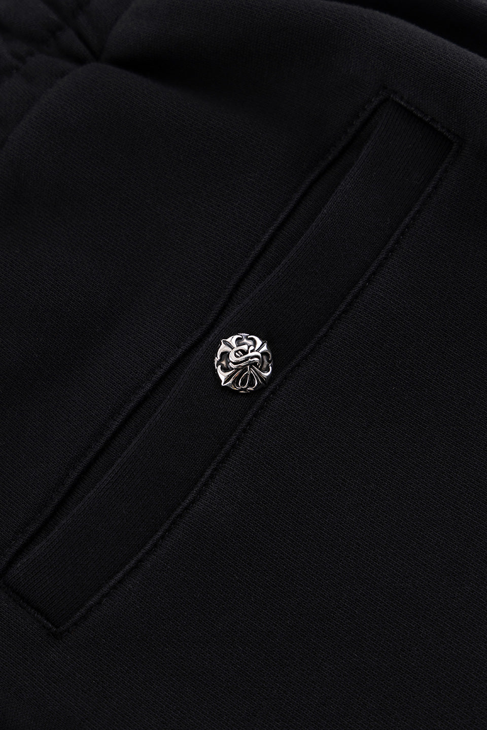 Multiple Cross Leather Patch Loose Fit Sweat Pants