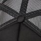 Multiple Cross Leather Patch Mesh Cap