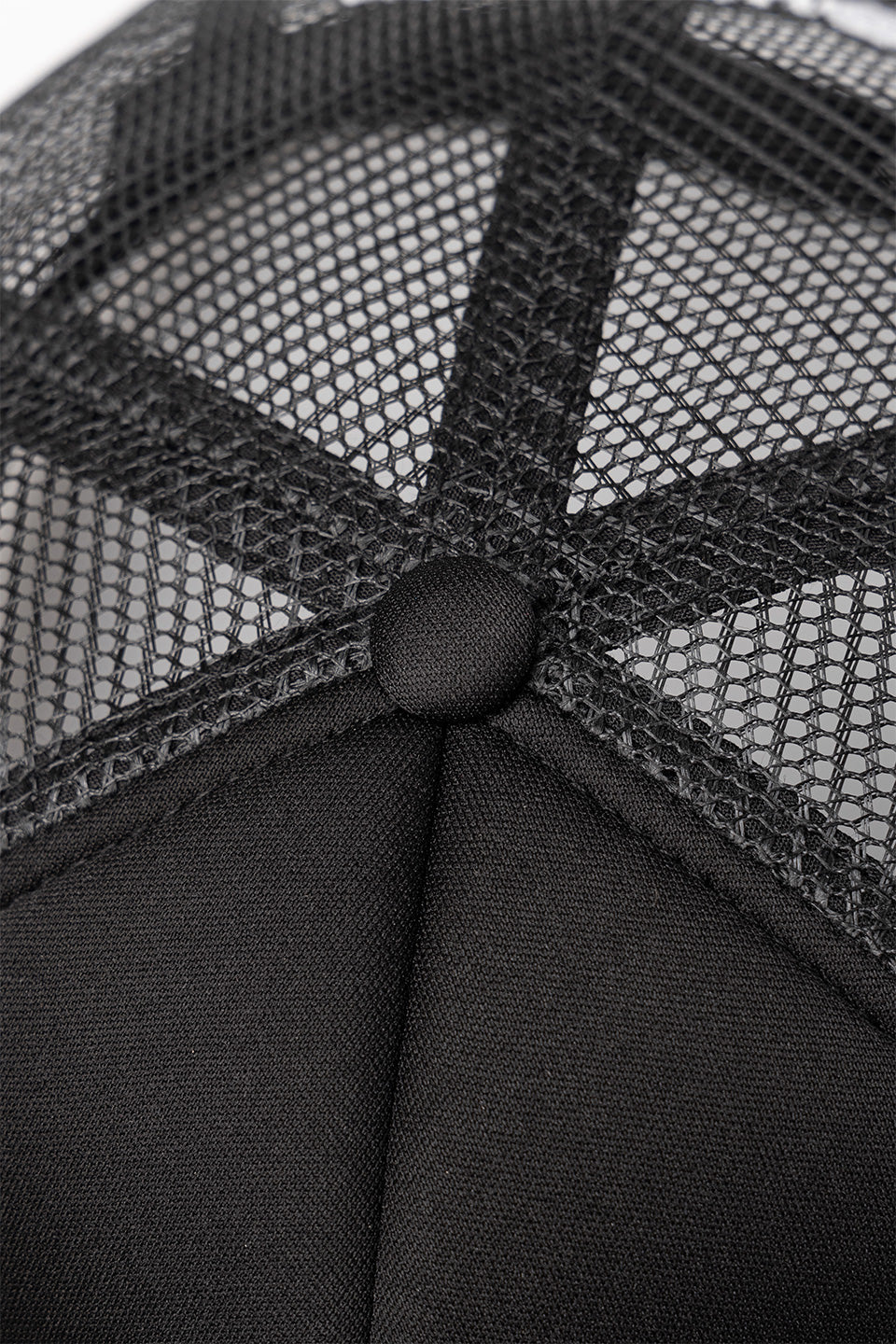 Multiple Cross Leather Patch Mesh Cap