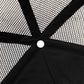 Multiple Cross Leather Patch Mesh Cap