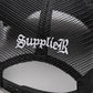Multiple Cross Leather Patch Mesh Cap