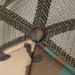 Multiple Cross Leather Patch Mesh Cap