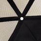 Multiple Cross Leather Patch Mesh Cap