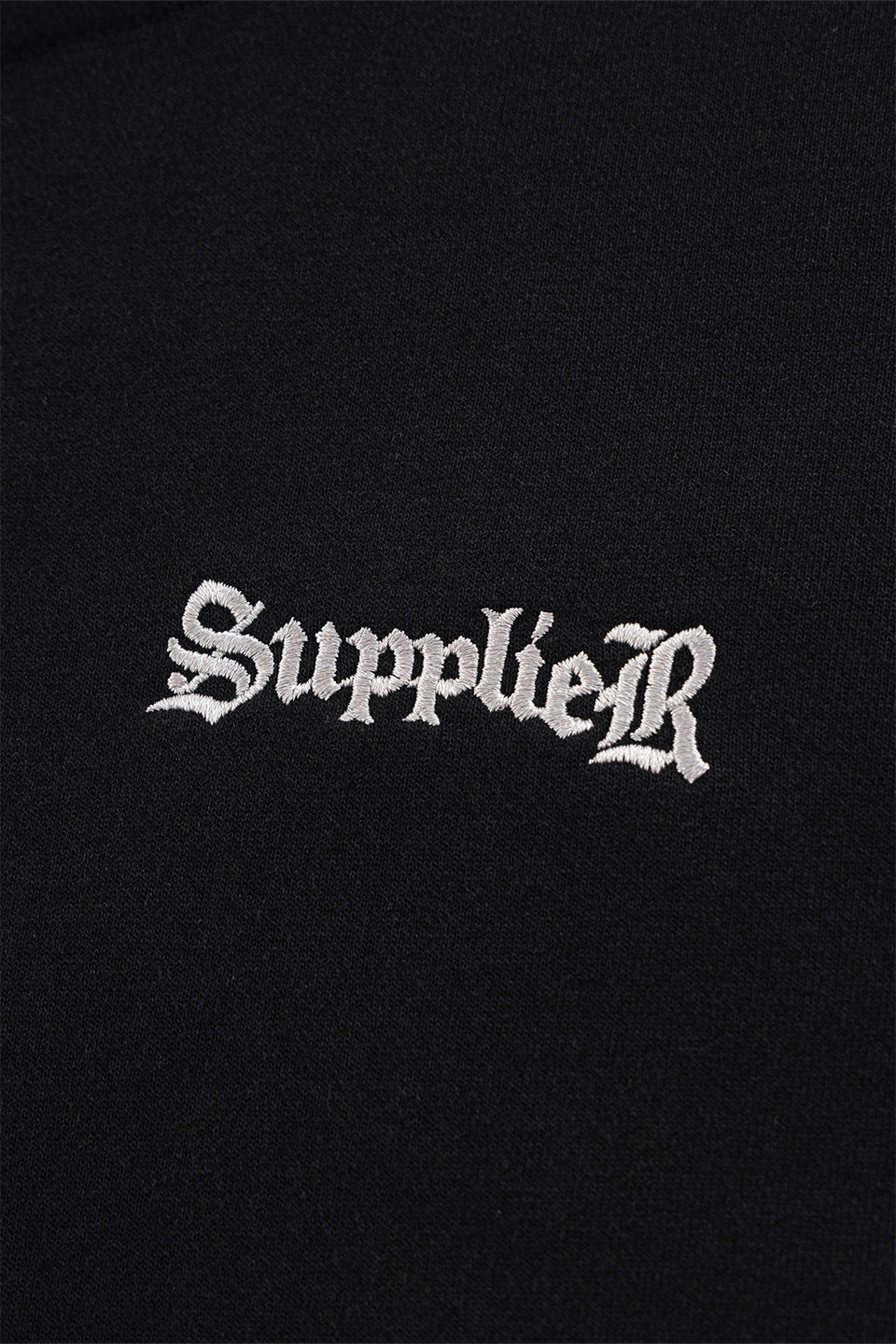 Multiple Cross Leather Patch Zip Hoodie