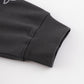 Multiple Cross Leather Patch Zip Hoodie
